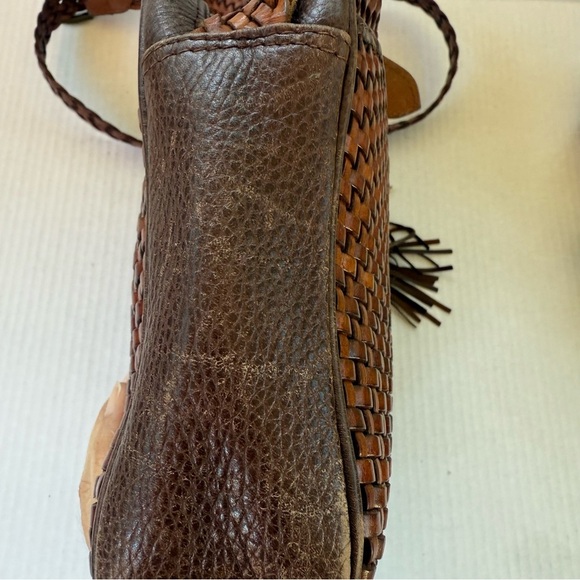 Cosci Hand Made in Italy Elegant Brown Woven Crossbody Bag - Picture 15 of 16